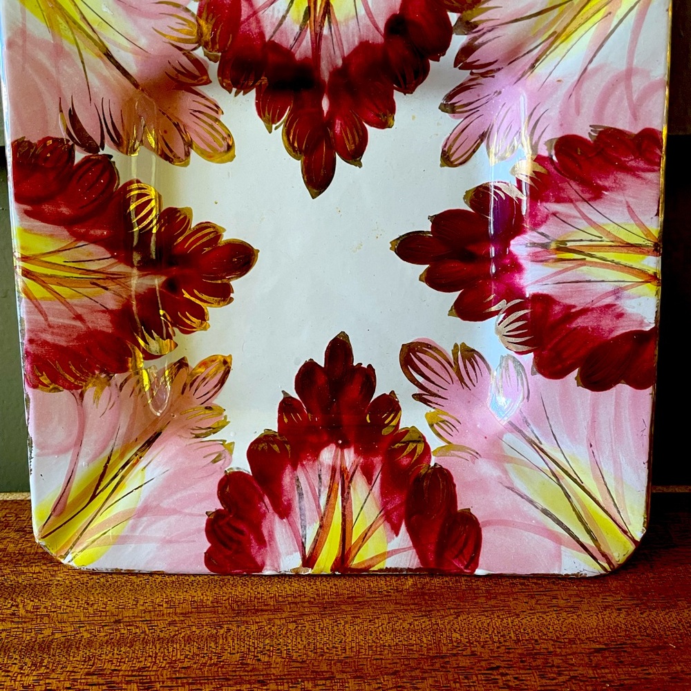 Gorgeous Vintage Hand painted plate platter ITALY